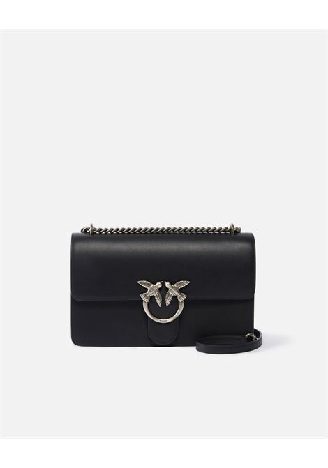 Borsa Love Bag in pelle liscia con tracolla a catena